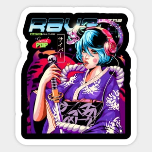 Rave Pop Geisha Sticker